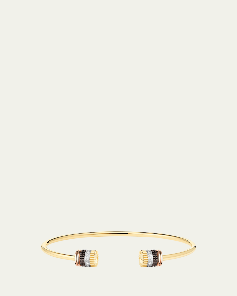 Quatre Classique Tricolor Gold, Brown PVD and Diamond Bracelet